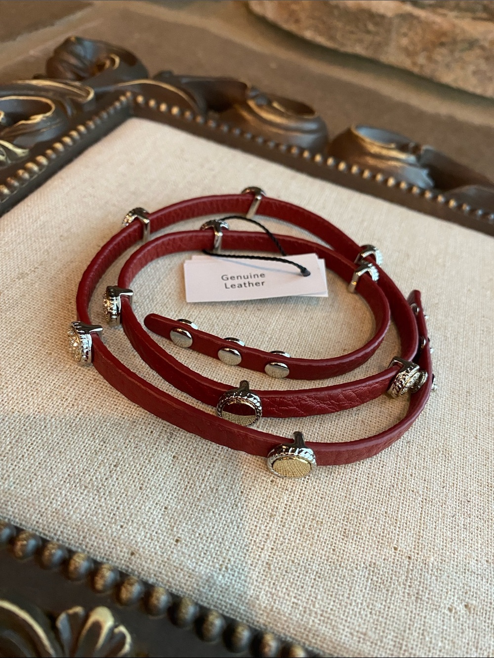 White House Black Market Wrap Bracelet (Red)